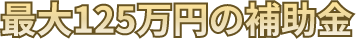最大125万円の補助金