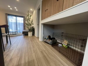 わんちゃん専用クローゼットとケージスペース